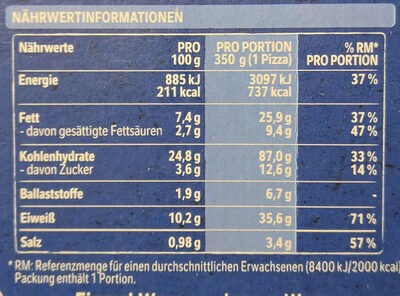 Wagner: 350g Steinofen Pizza Schinken 