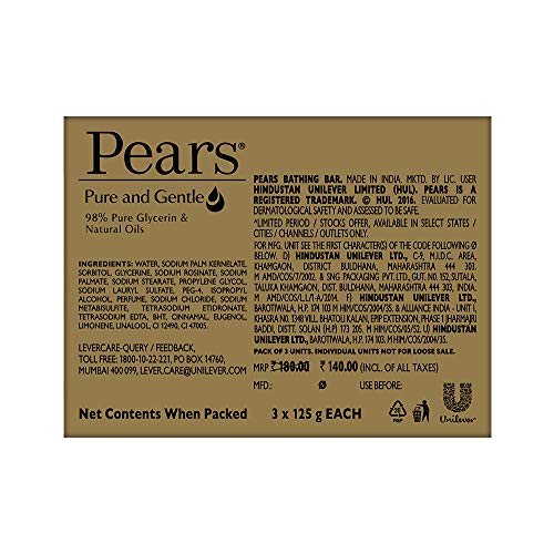 Pears: 3pc pack Gentle Yellow Golden Soap