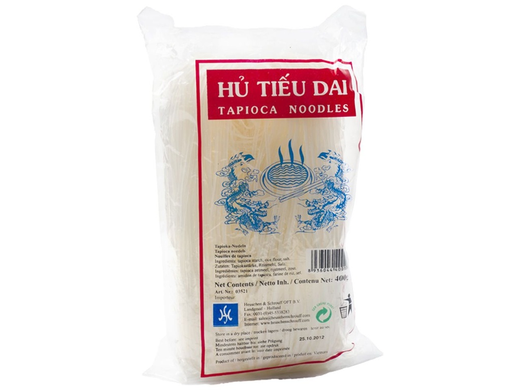 Hu Tieu Dia: 400g Tapioca Nudels