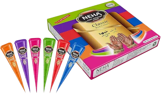 Neha: 25g Multicolour Mehndi Cone Oil Base