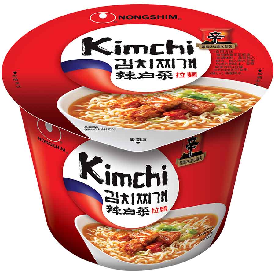Nongshim: 112g Shin Kimchi Bowl Inst. Noodles