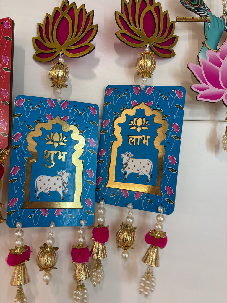 NW Deco: Nr.21 Shubh Labh with Lotus pair 