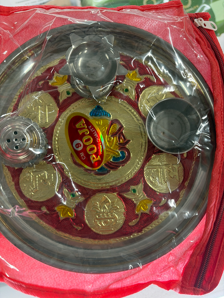 Red Pooja dish 9cm