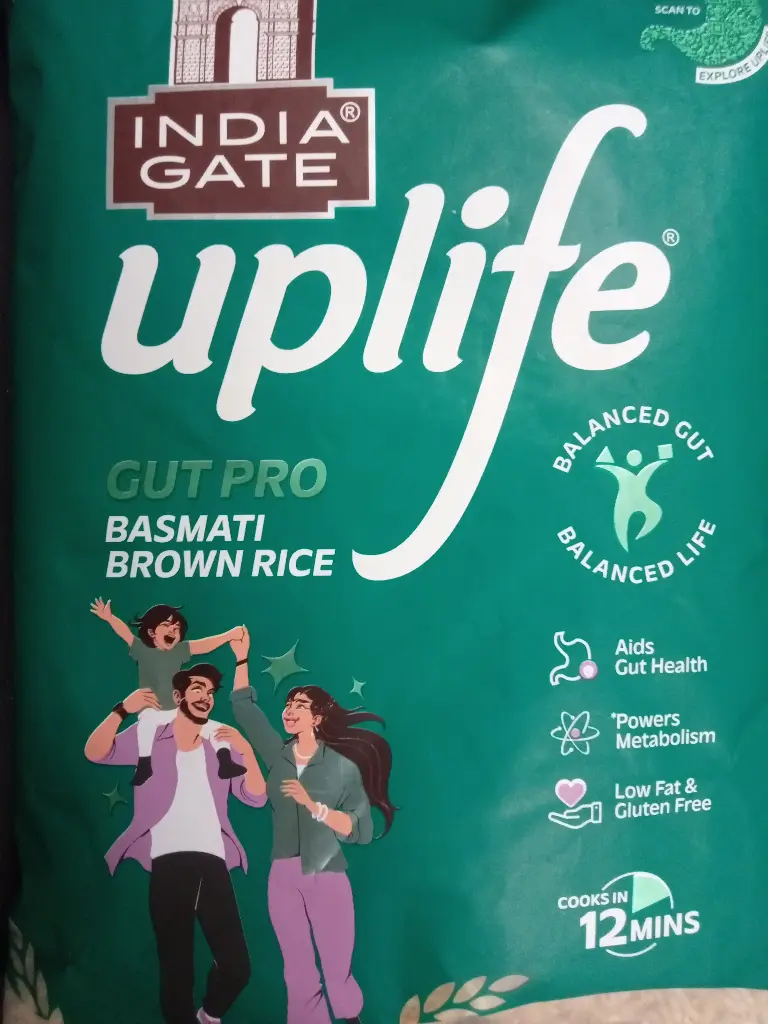 INDIA Gate: 1kg Uplife Brown Basmati Rice