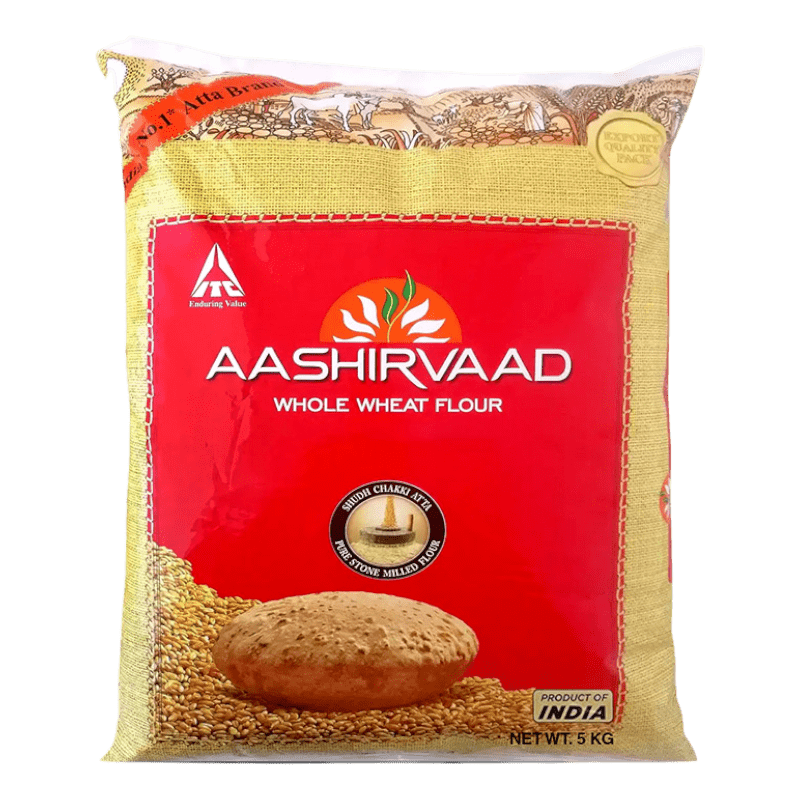Aashirwad: 5kg Chakki / Whole Wheat Atta Flour