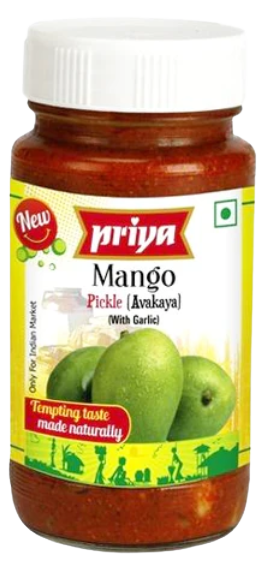 PRIYA: 300g Mango Avakaya Pickle (w/o Garlic) 