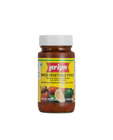 PRIYA: 300g Mix Veg. Pickle (w/o Garlic)