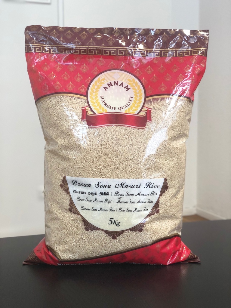 Annam: 5kg Brown Sona Masoori Rice