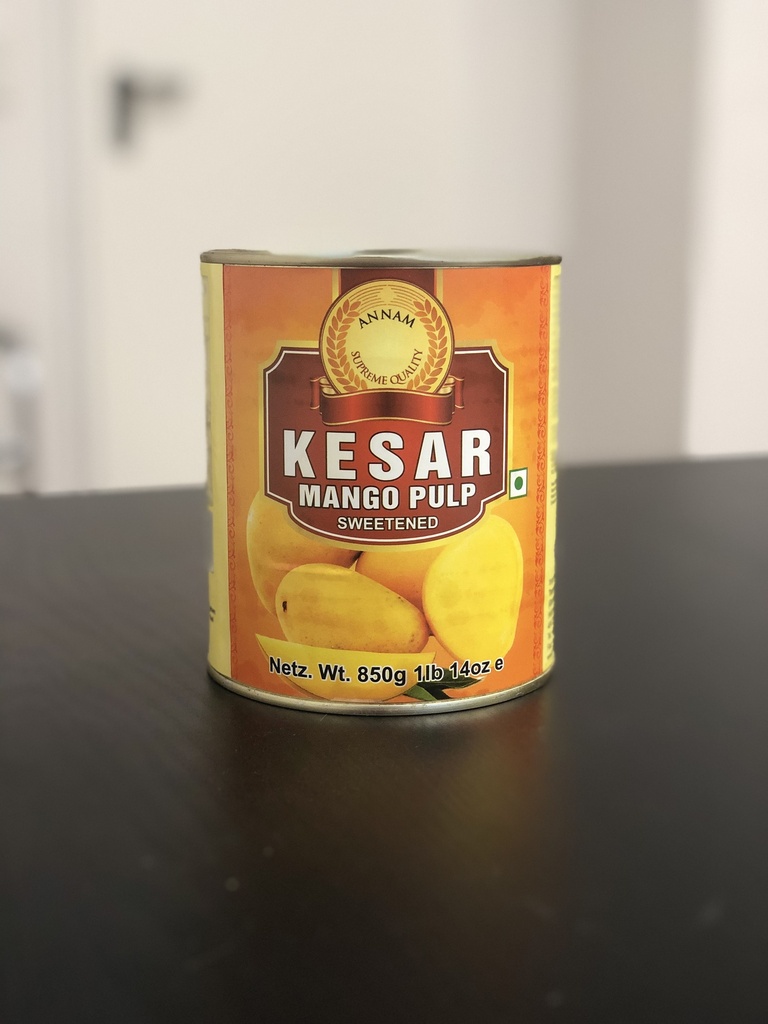 Annam: 850g Mango Pulp Kesar
