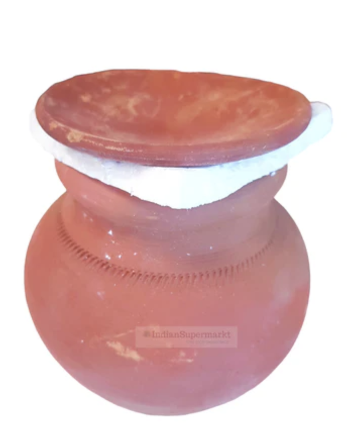 Kalash Small Clay With Lid