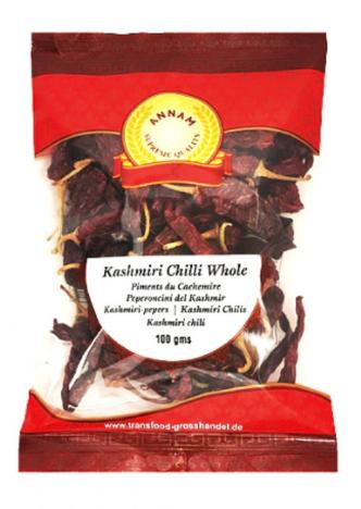 Annam: 100g Kashmiri Chilli Whole