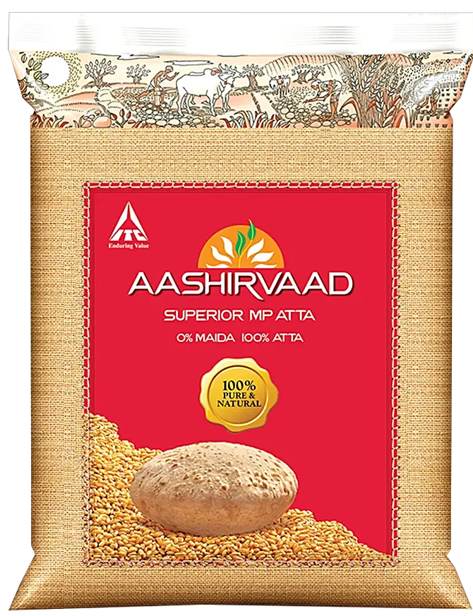 Aashirwad: 2kg Chakki Atta Flour