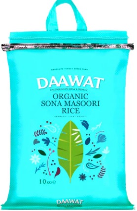 Daawat: 10kg Organic Sona Masoori Rice