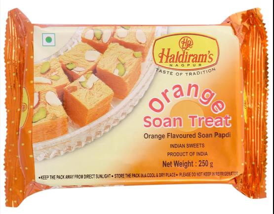 Haldiram: 250g Orange Soanpapdi