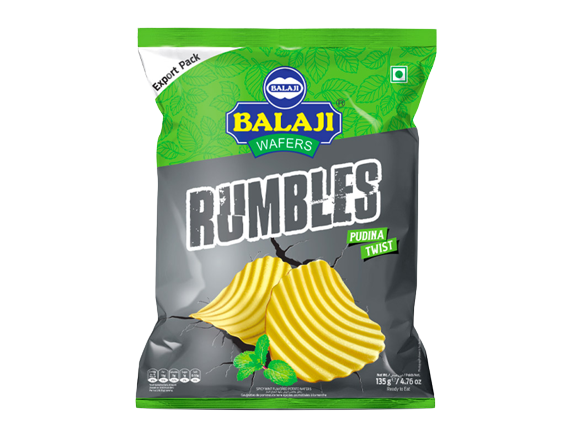 Balaji:135g Rumbbles Pudia Twist Potato Chips