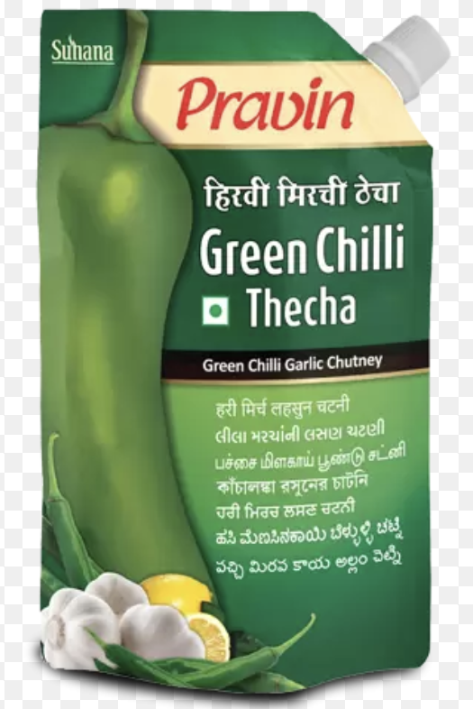 Suhana Pravin: 200g Green Chilli Thecha