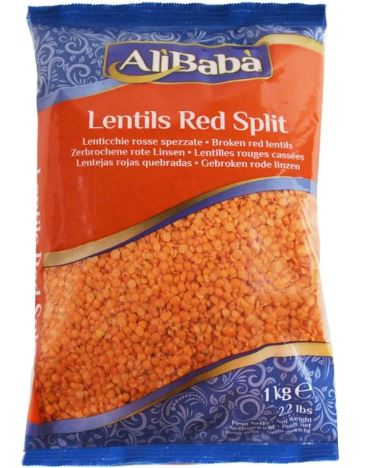 AB: 1kg Red Lentils split (Masoor Dal)