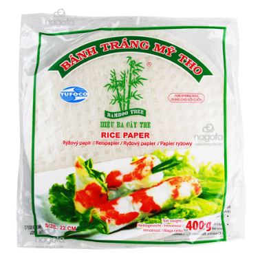 Bamboo Tree: 400g Rice paper Summer roll/ Reispapier Sommerrolle square 22cm