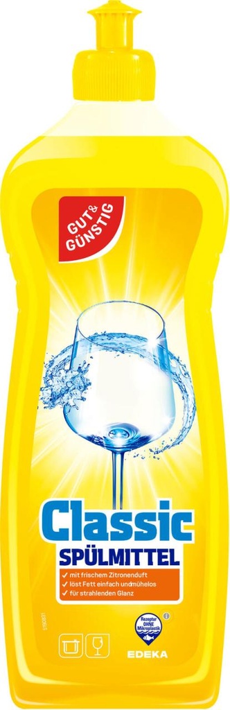 G&G: 1l Spülmittel Classic Zitronenduft