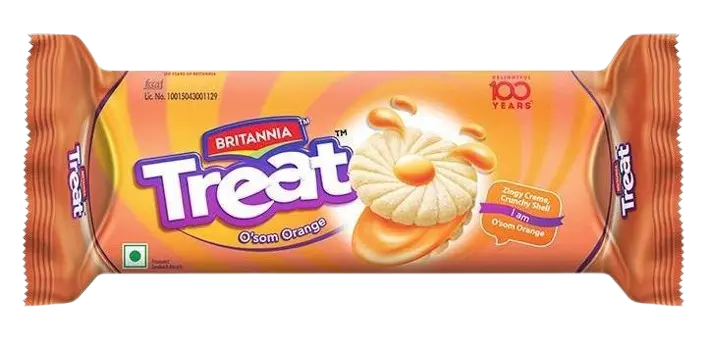 Britania: 100g Treat Fruit Cream Orange