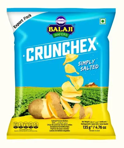 Balaji: 135g Crunchex Simply Salted Potato Chips