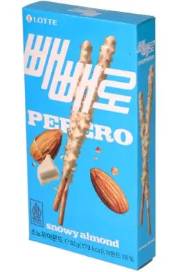 Lotte: 32g Pepero Snowy Almond Sticks/ Keksstangen