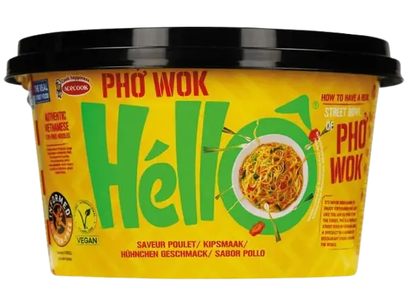 Hello: 76g Chicken Pho Wok Bowl Instant Noodles