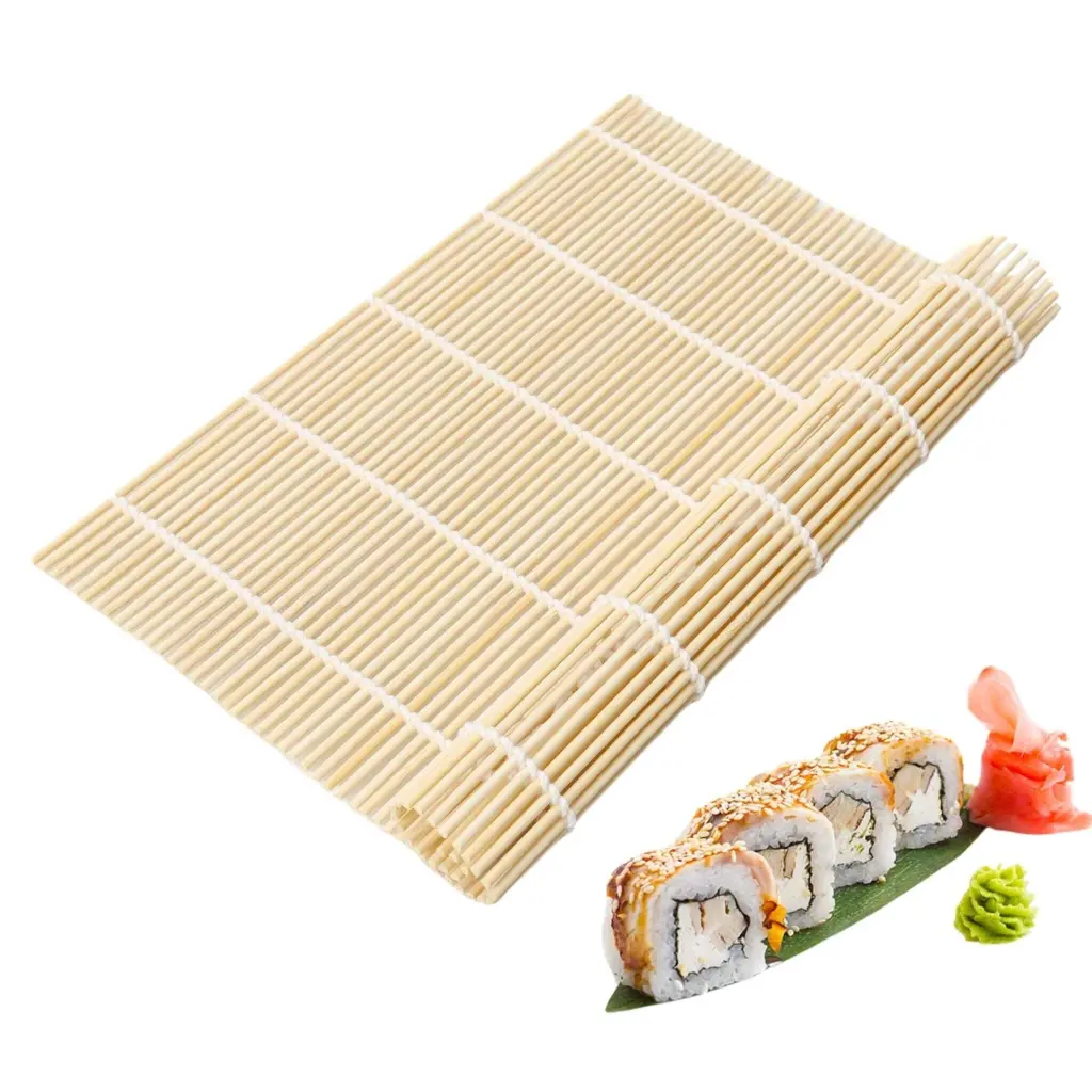 1 PCS White Bamboo Sushi Mat 21×24 cm