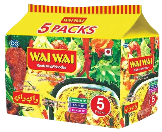 Wai Wai: 75gx5-Pack Instant Chicken Noodles
