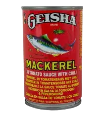 Geisha: 425g Mackerel in tomato sauce with Chilli