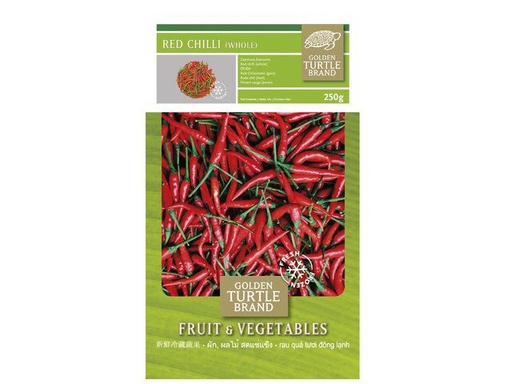 Golden Turtle: 250g Whole Red Chili Frozen