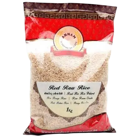 Annam: 1kg Red Raw Rice Polished
