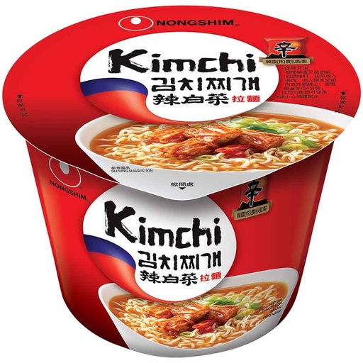 Nongshim: 112g Shin Kimchi Bowl Inst. Noodles