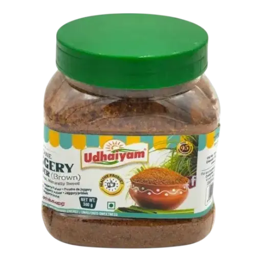 UDHAIYAM: 1kg Brown Jaggery Powder Jar