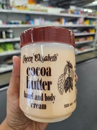 Queen Elisabeth: 500ml Cocoa Butter Hand & Body Cream