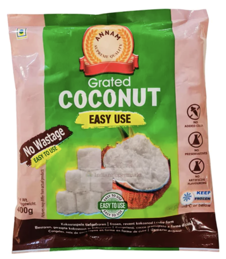 Annam: 400g Frozen Grated Coconut Easy Use