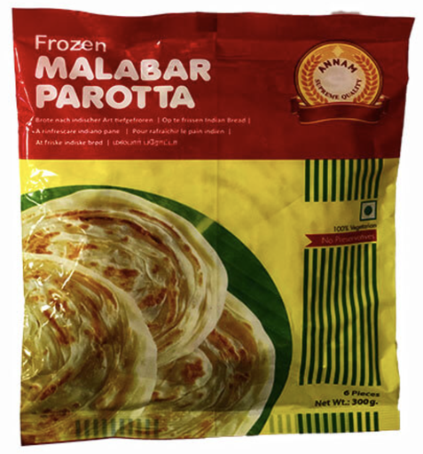 Annam: 300g Frozen Malabar Parotta