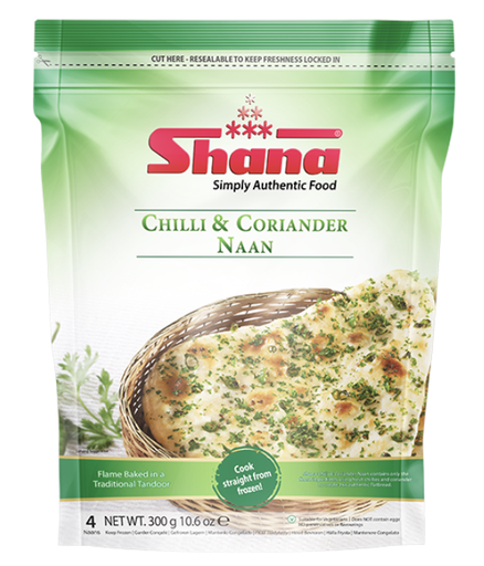 Shana: 300g Chilli & Koriander Naan