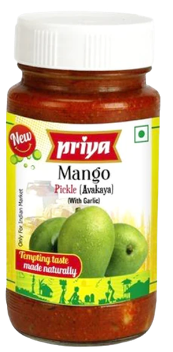 PRIYA: 300g Mango Avakaya Pickle (w/o Garlic) 