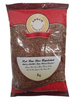 Annam: 1kg Red Raw Rice Unpolished