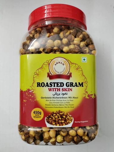 Annam: 450g Roasted Chana With Skin (Jar)