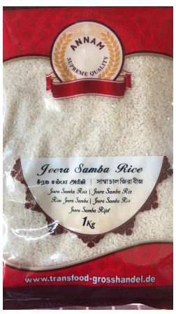 Annam: 1kg Jeera Samba Rice