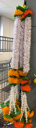 NW Deco: Nr.03 white with Orange/yellow Haar