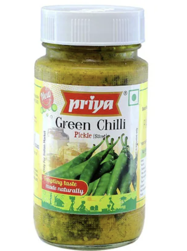 PRIYA: 300g Green Chilli Sliced Pickle