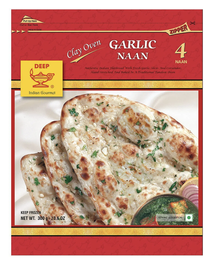 Deep: 340g Garlic Naan Vegan