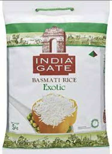 India Gate: 5kg Exotic Basmati/ Green Bag Rice