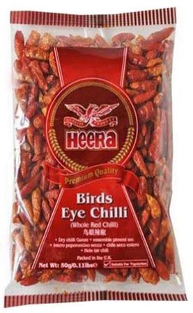 Heera: 50g Bird Eye Chillies Whole