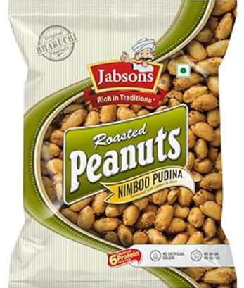Jabsons: 140g Roasted Peanuts Nimboo Pudina