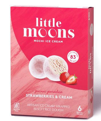 Little Moons: 192g Mochi Eis Erdbeer & Sahne