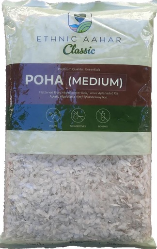Ethnic Aahar: 1kg Flake Rice Medium (Pawa/Powa/Poha)